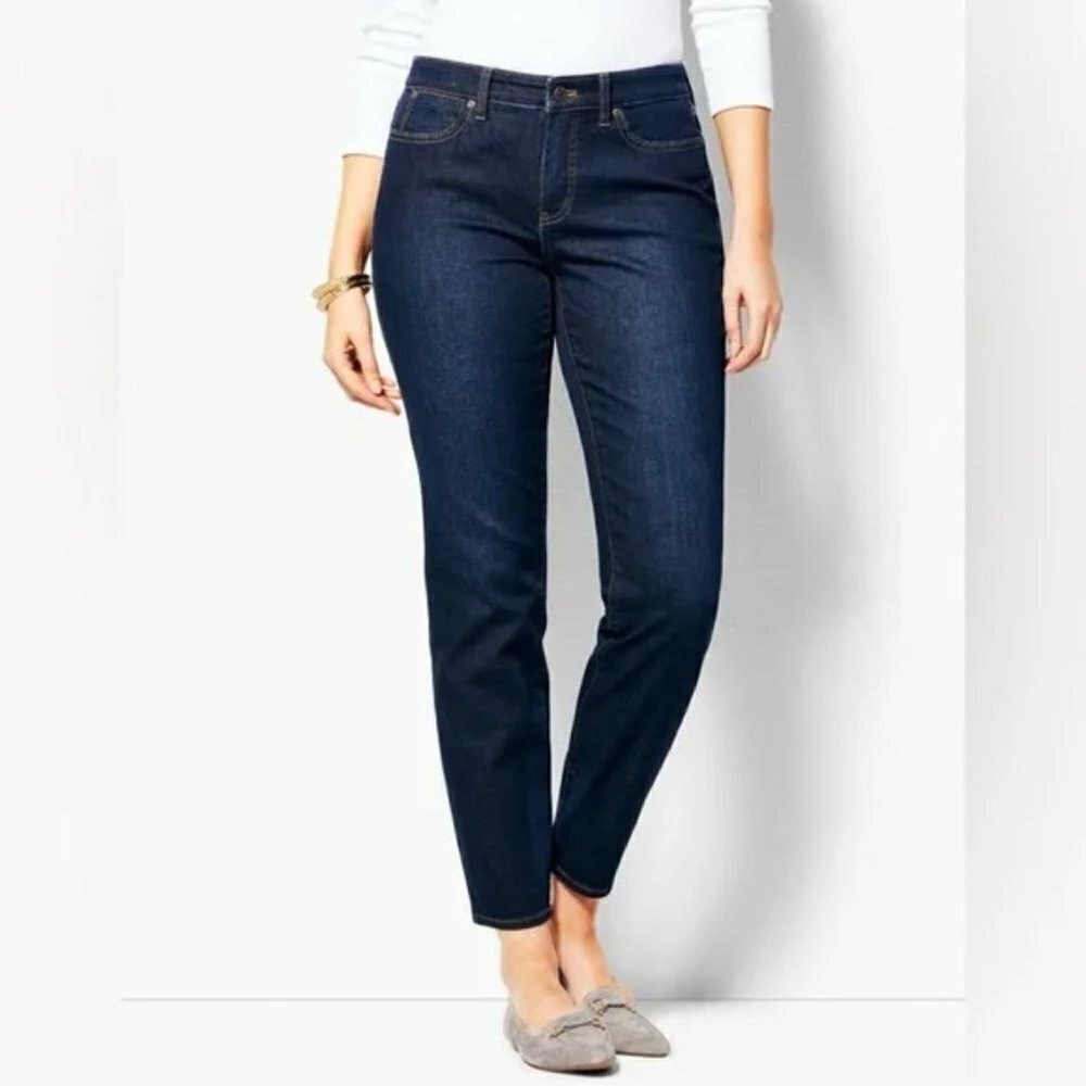 Talbots flawless 5 Pocket slim ankle dark wash jean Size 6P